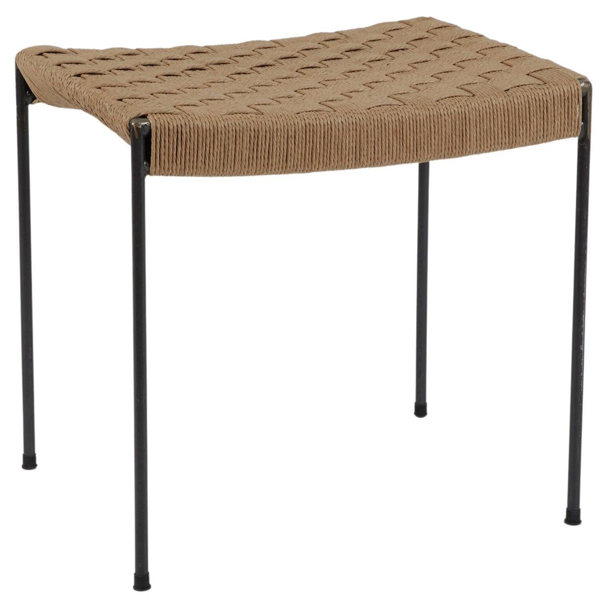 Double-Rail Handwoven Danish Cord Stool