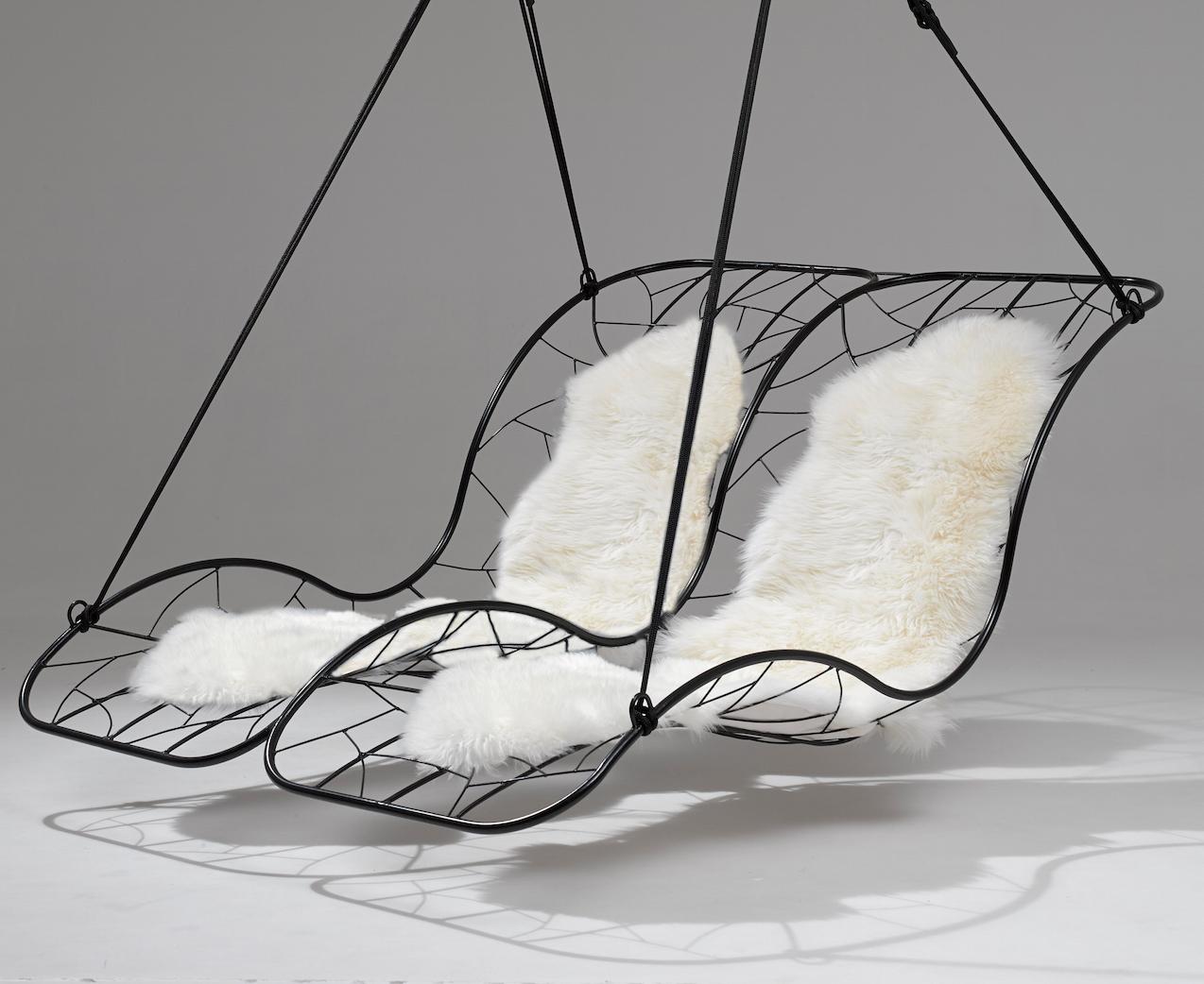 double hanging swing chair