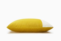 Double Rectangle Mustard Velvet Mustard and White