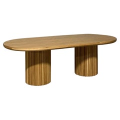 Double Reeded Pedestal Dining Table by Vintage On Point - Container #2