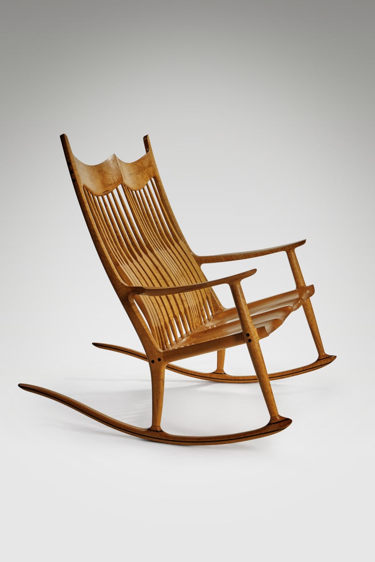 Double Rocking Chair by Sam Maloof For Sale at 1stDibs