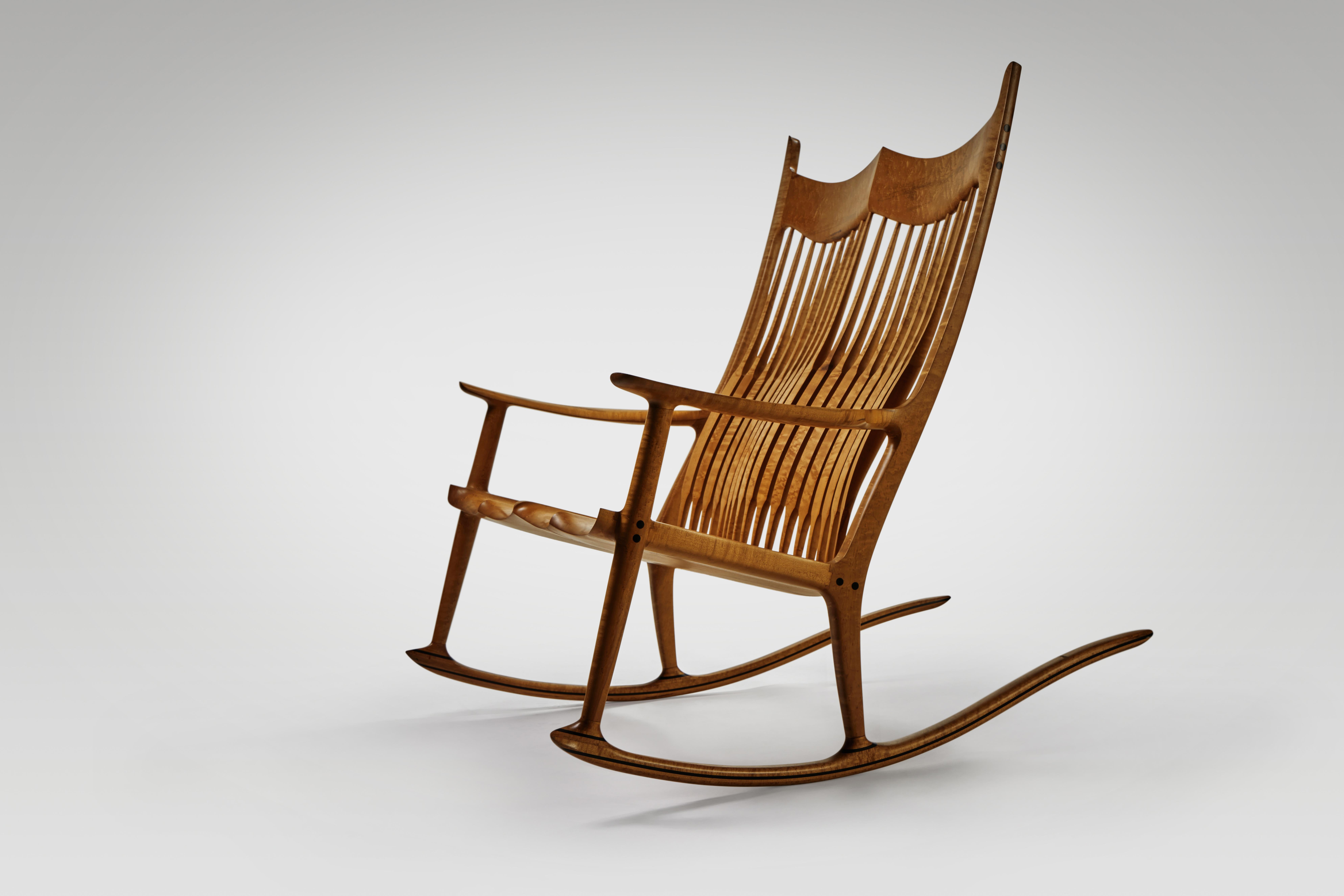 Modern Double Rocking Chair by Sam Maloof For Sale