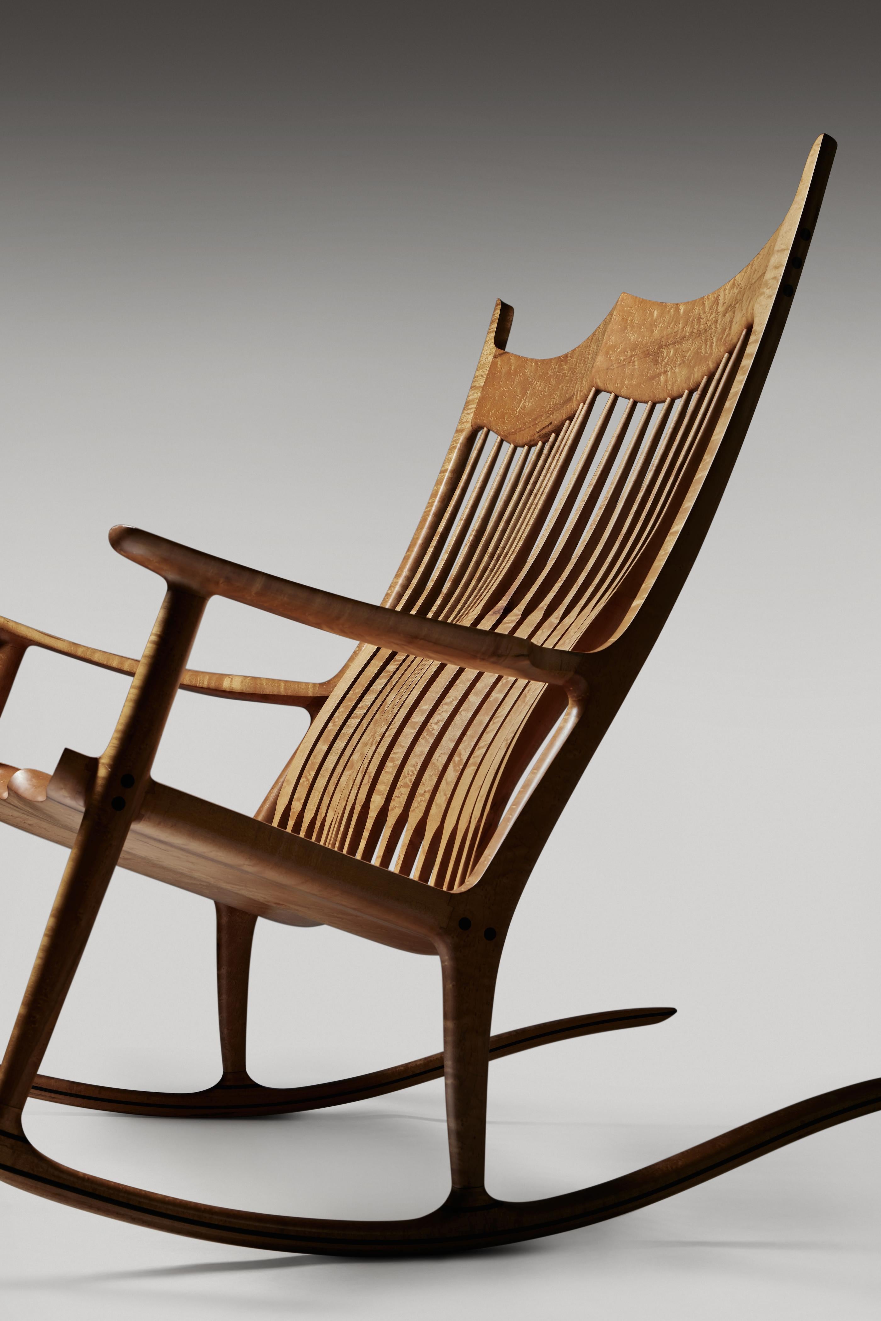 Fin du 20e siècle Chaise à double bascule de Sam Maloof en vente