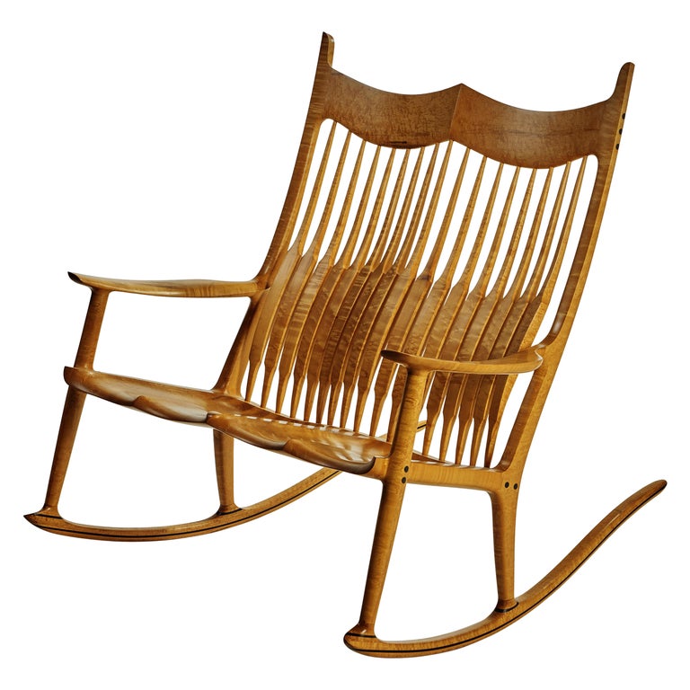 Double Rocking Chair by Sam Maloof For Sale at 1stDibs sam