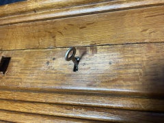 Double roller shutter filing cabinet, solid oak, circa 1900, notary style