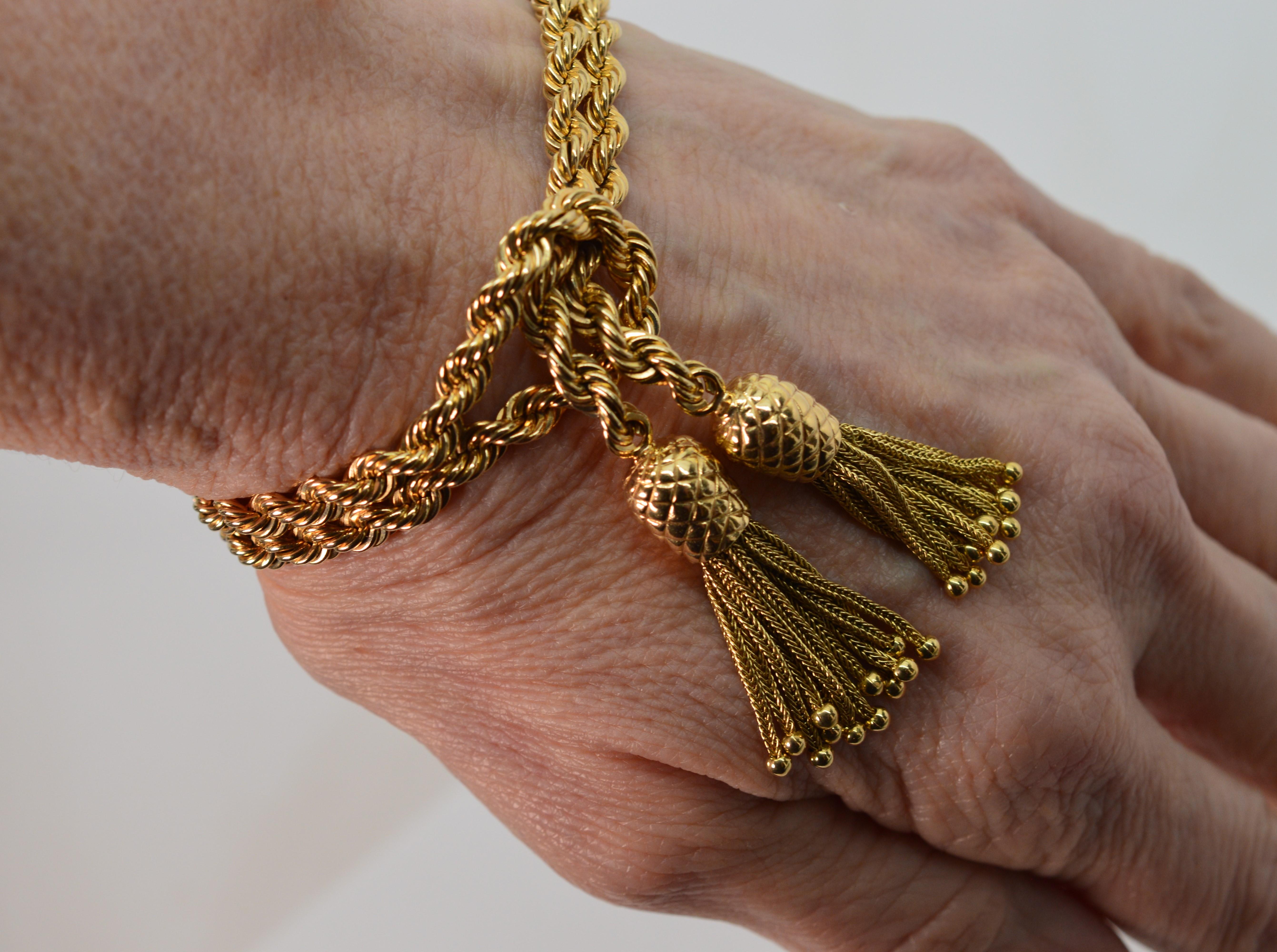 double rope gold bracelet