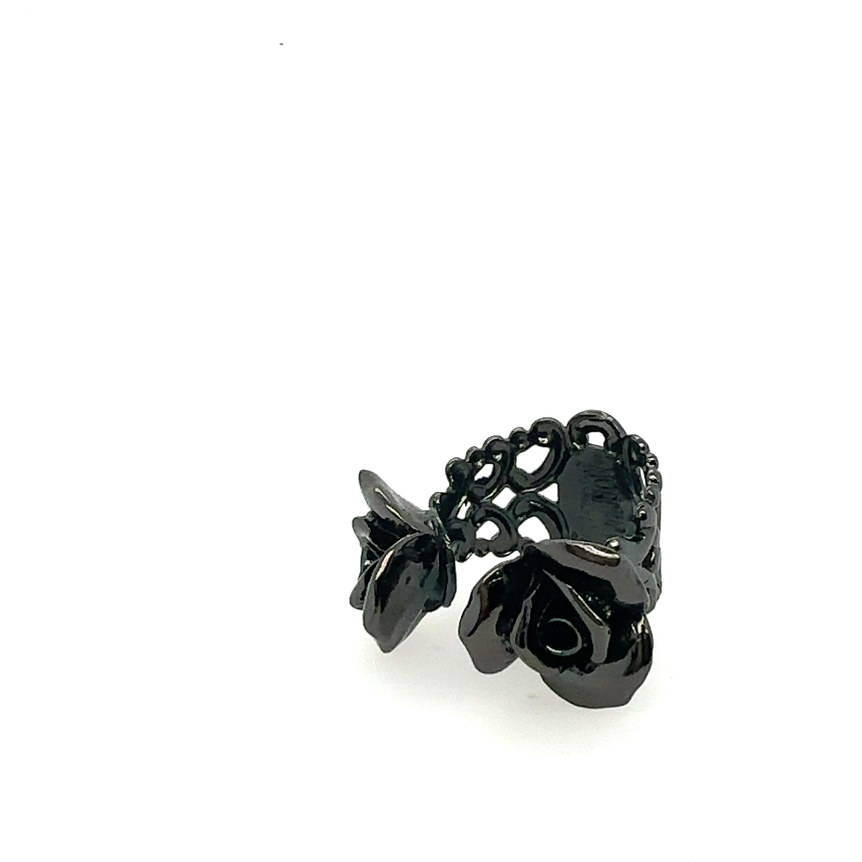 Modern Double Rosette Ring 'Brass with Gold Plating' For Sale