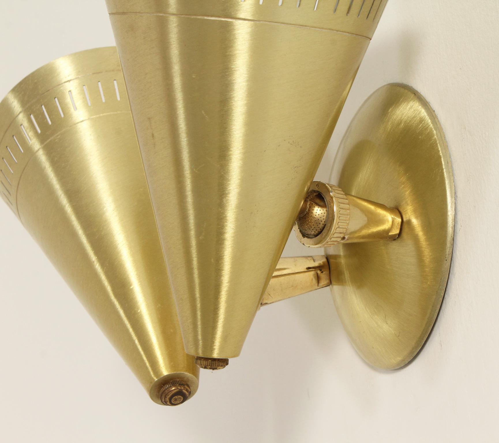 Aluminum Double Rotary Sconce by Lightcraft of California, 1950's For Sale