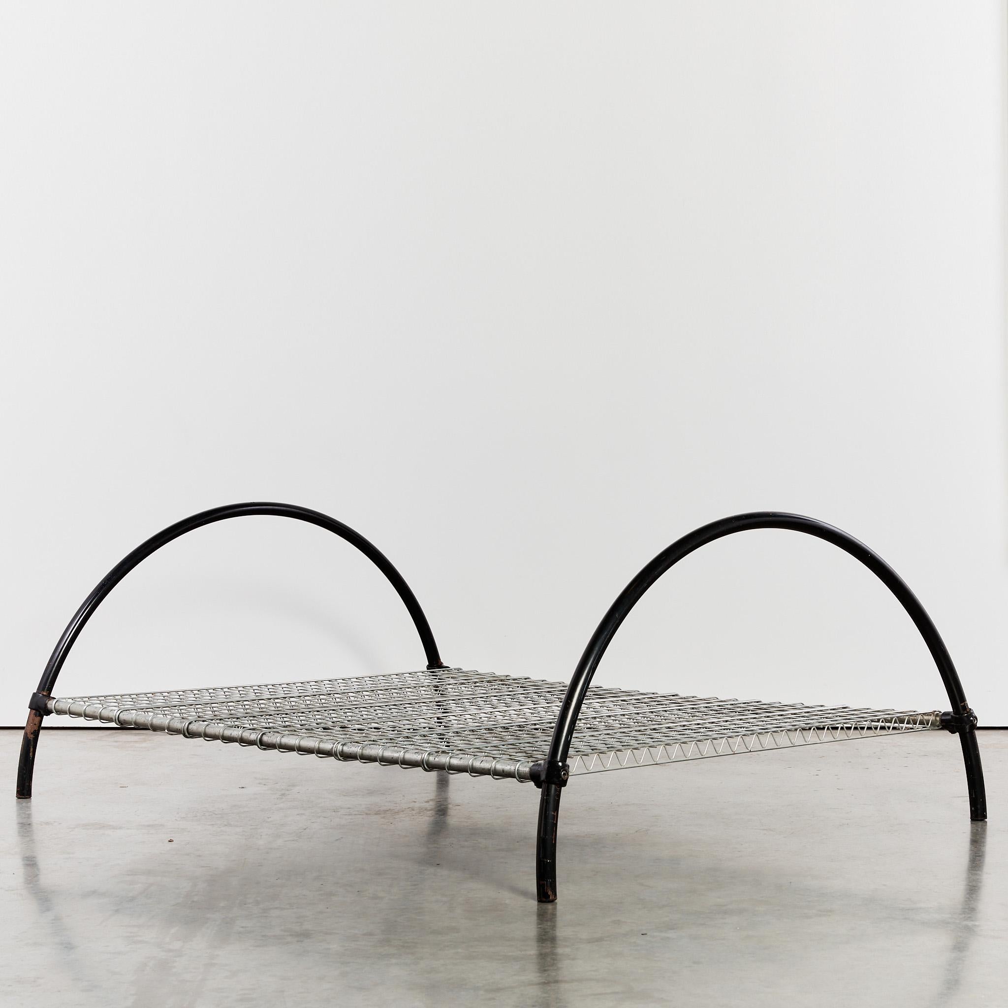 Steel Double Round rail bed by Ron Arad for One Off⁠ For Sale