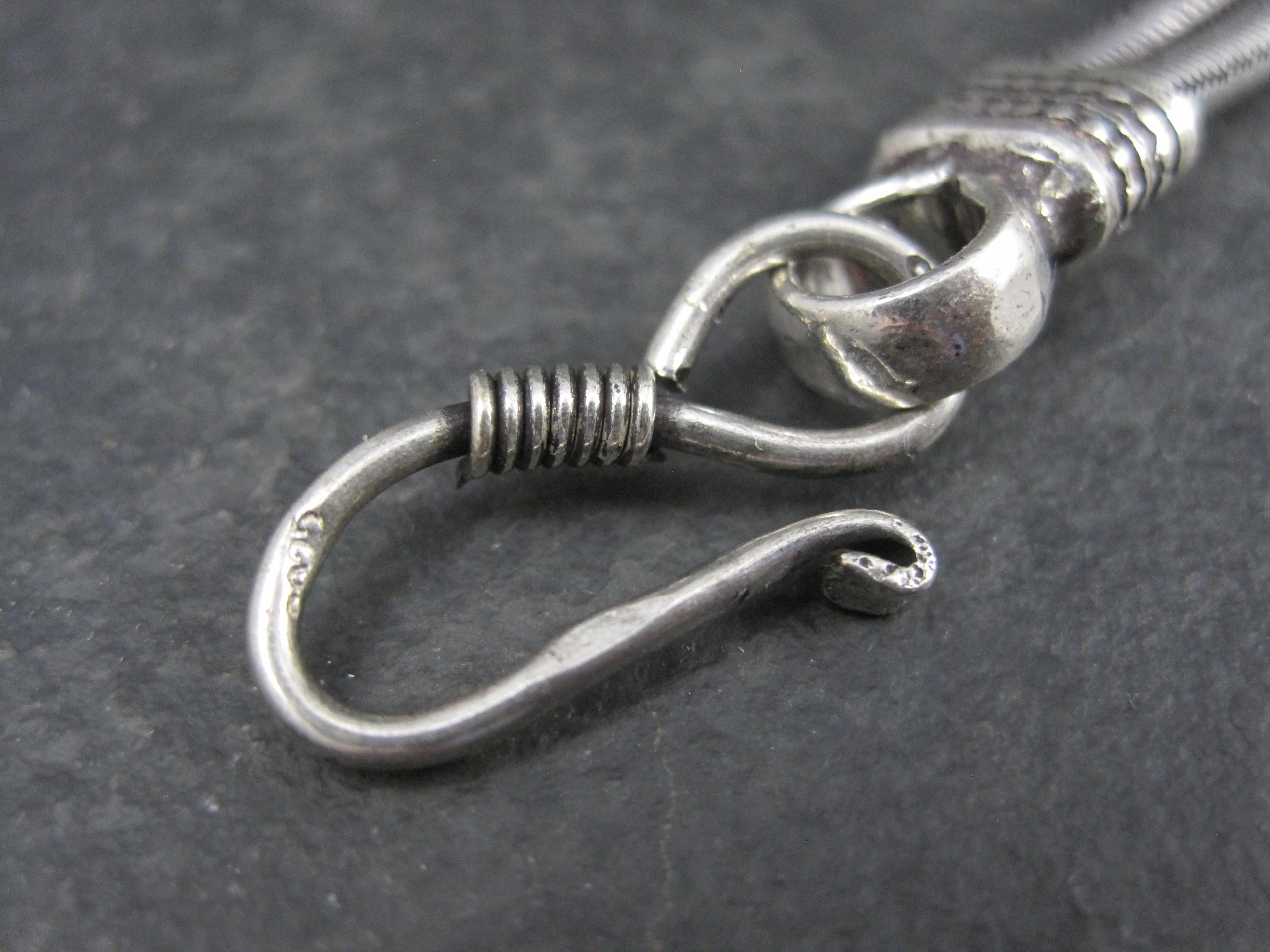 Bracciale a catena doppio serpente rotondo tribale da 8