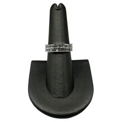 Doppelreihiger Baguette-Diamantring aus 14kt Weißgold - 1ctw HI SI, Größe 6,75