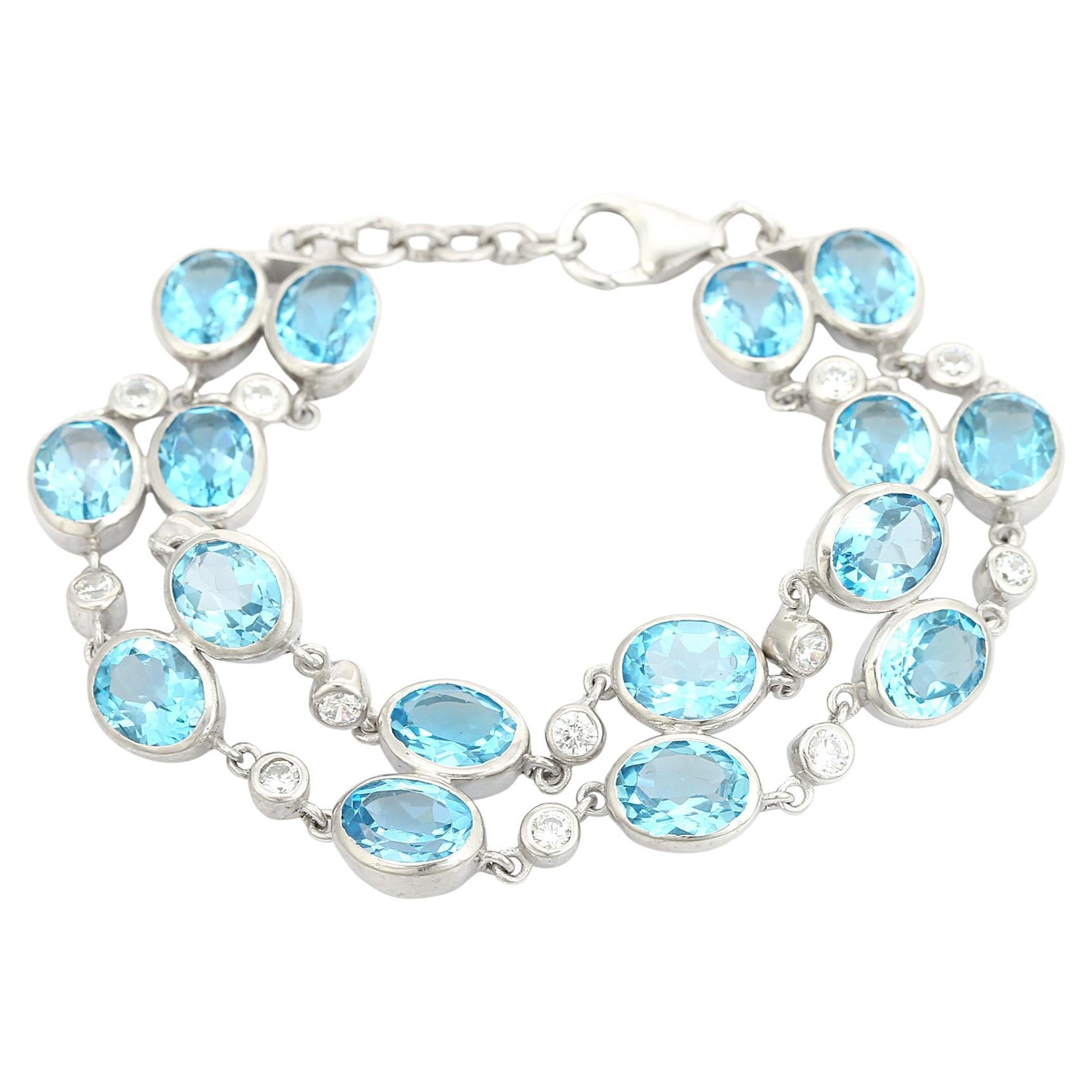 Blauer Topas Armbänder