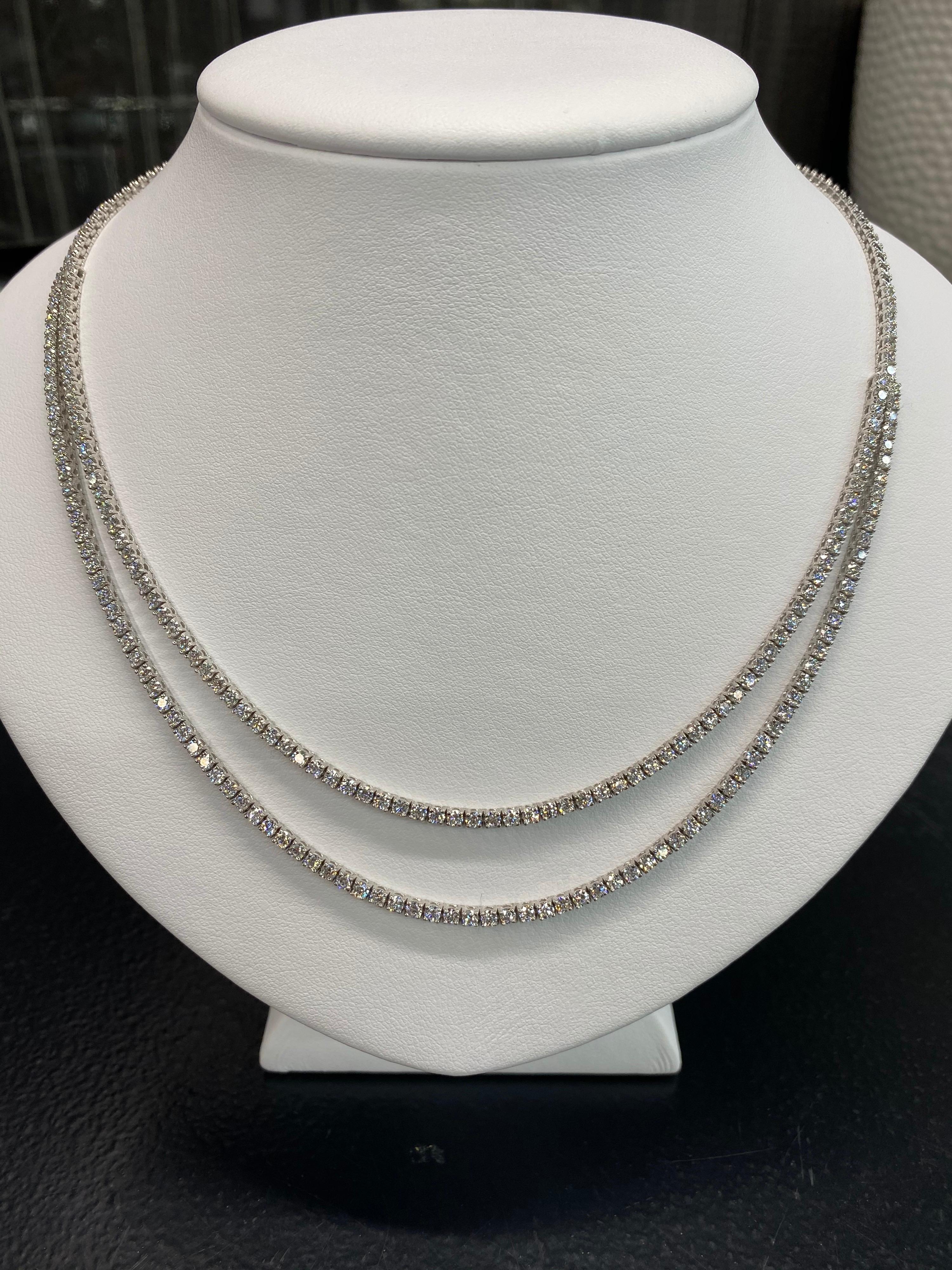 double strand diamond necklace