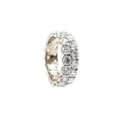 Double Row Hearts on Fire Diamond Eternity Band