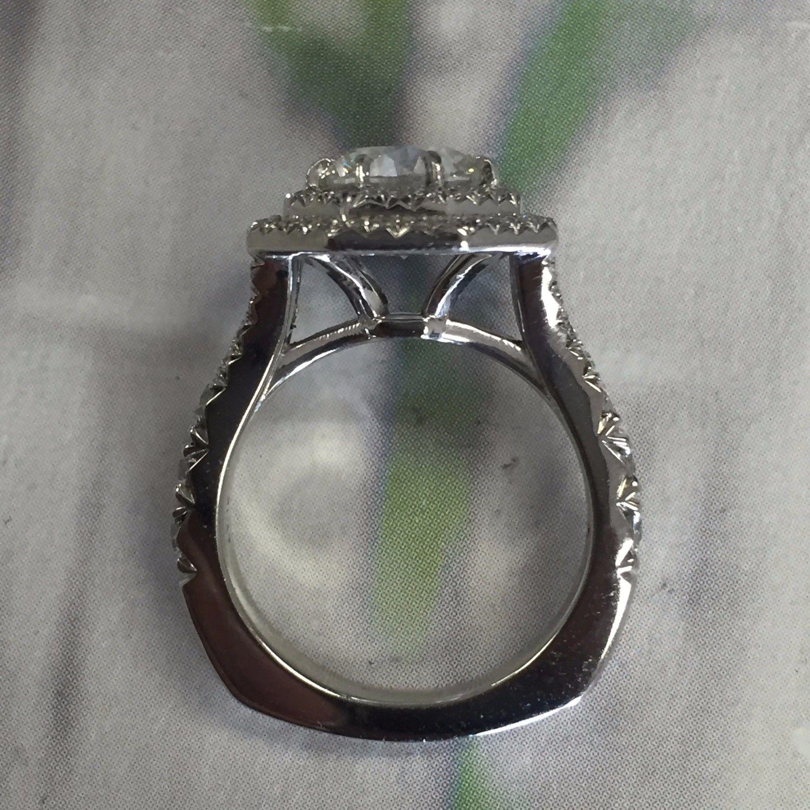hexagon halo engagement ring