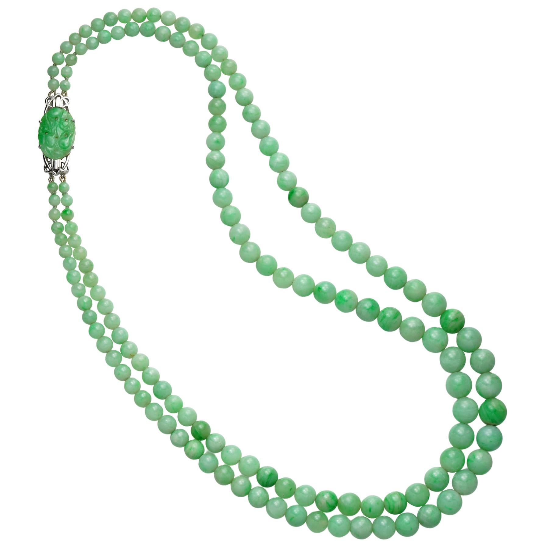 Double-Row Jade Necklace
