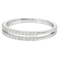 Bandeau ouvert à double rangée de diamants pavés