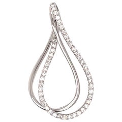 HARBOR D. Double Row Pear Shape Diamond Pendant 0.36 Carat 