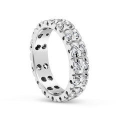 Roman Malakov Double-Row Round Diamond Eternity Wedding Band
