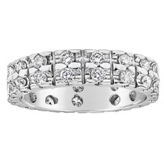 Roman Malakov Double-Row Round Diamond Eternity Wedding Band