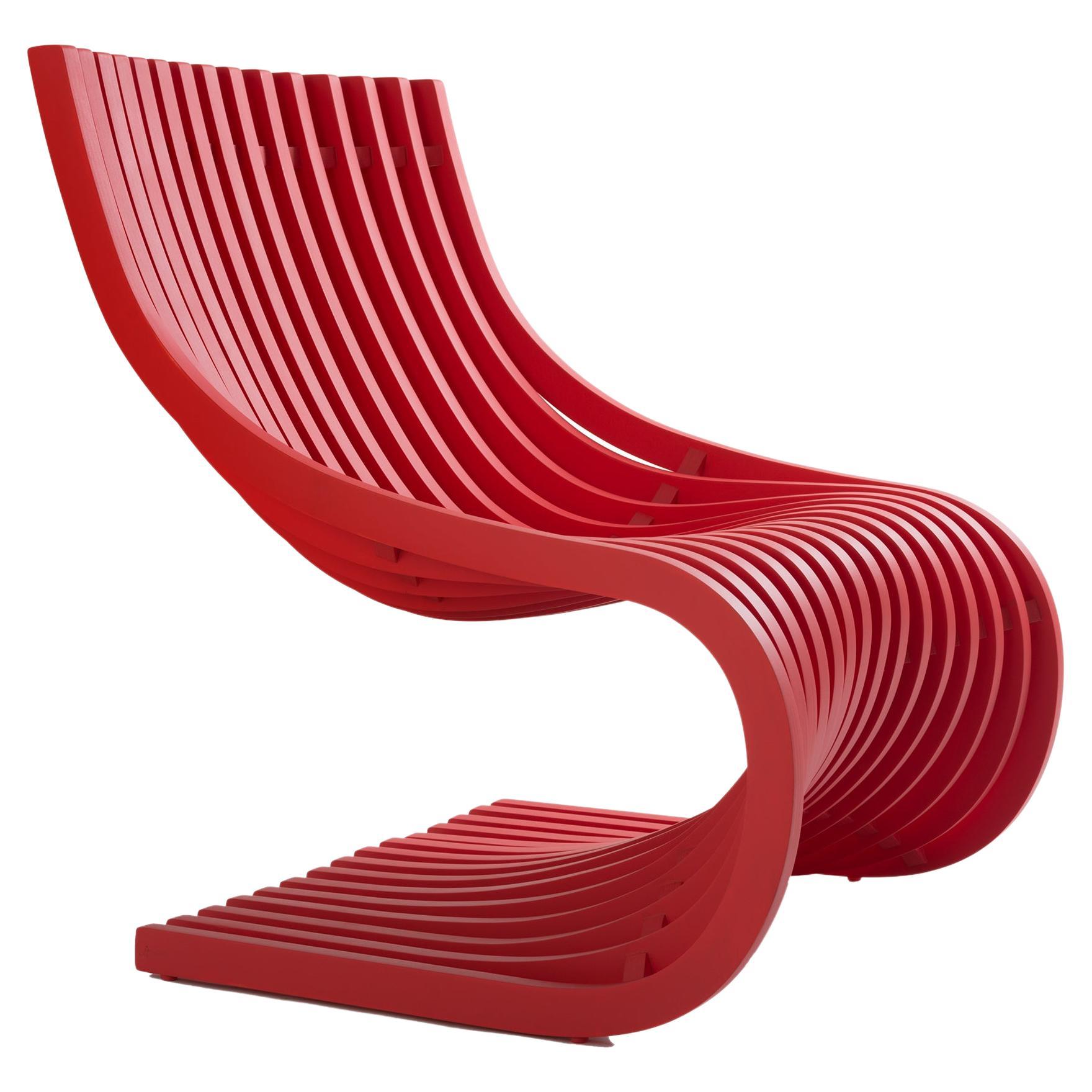 Double S-Stuhl von Piegatto, ein skulpturaler zeitgenössischer Stuhl
