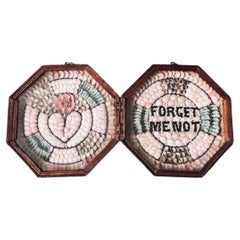 Double Sailor's Valentine "Forget Me Not" Signed and Dated "Barbados, 1915"