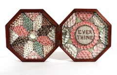 Double Sailor's Valentine of Sea Shells and Motto "Ever Thine"