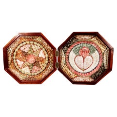 Double Sailor's Valentine of Sea Shells, Valentine of Sea Shells mit Herz- und Sternmuster