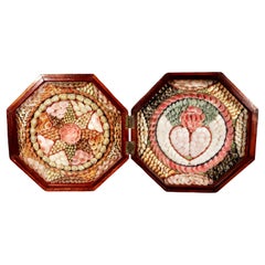 Double Sailor's Valentine of Sea Shells, Valentine of Sea Shells mit Herz- und Sternmuster