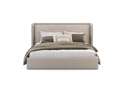 Double Scandinavian Modern Porto Bed Made with Textile, Handmade by Stylish Club