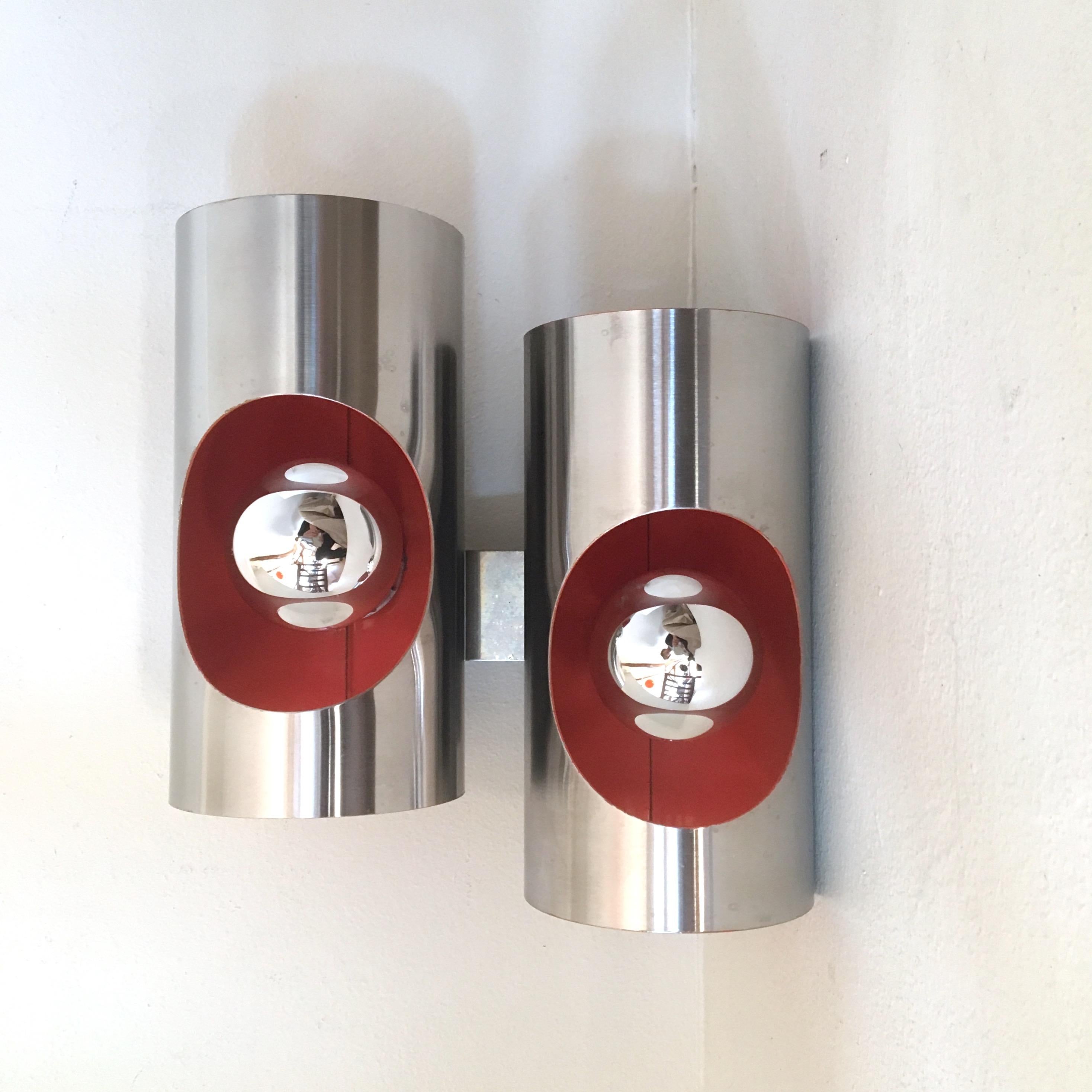 Double Sconces Midcentury Space Age In Good Condition In Noiseau, FR