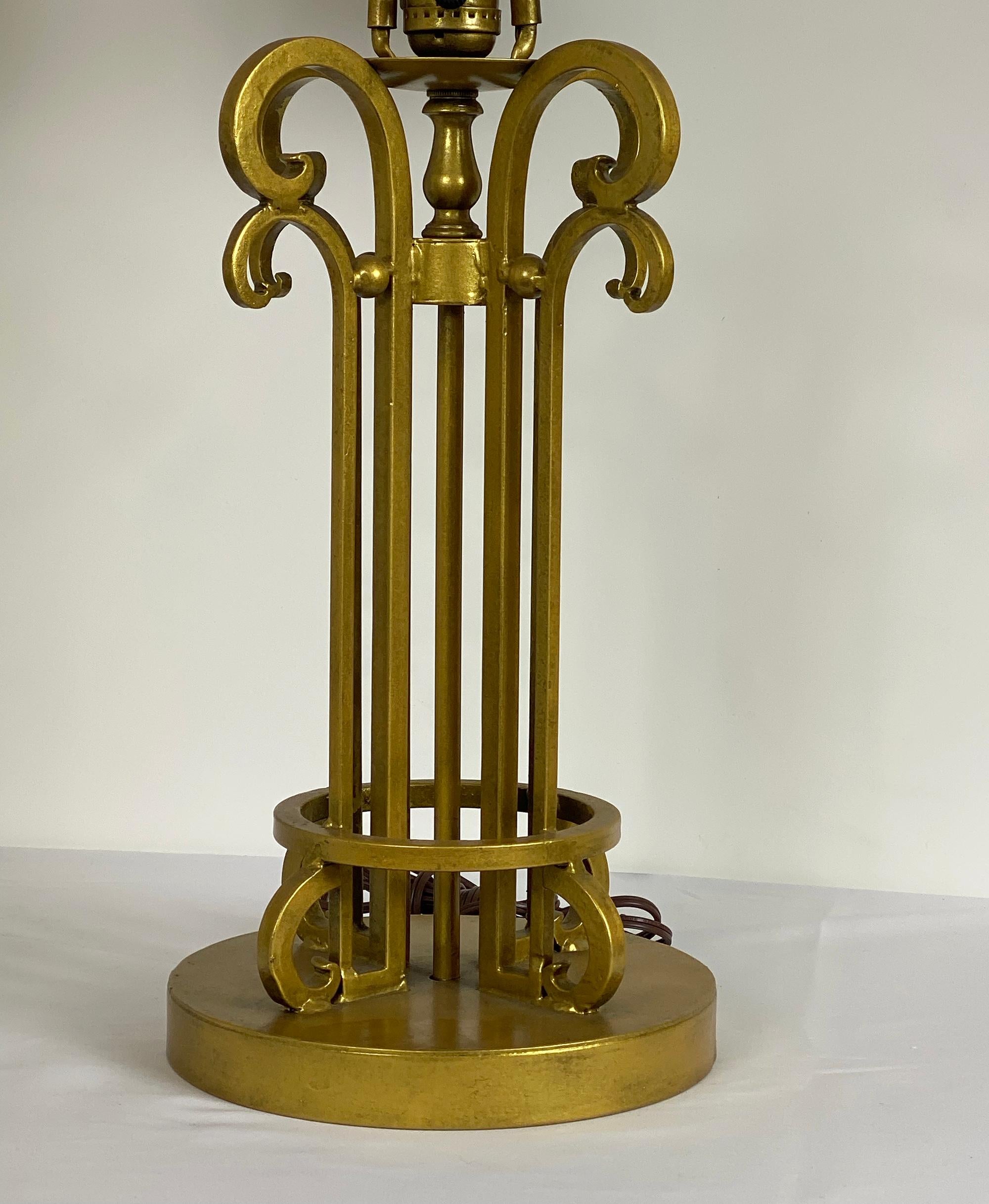 American Craftsman Double Scroll Table Lamp