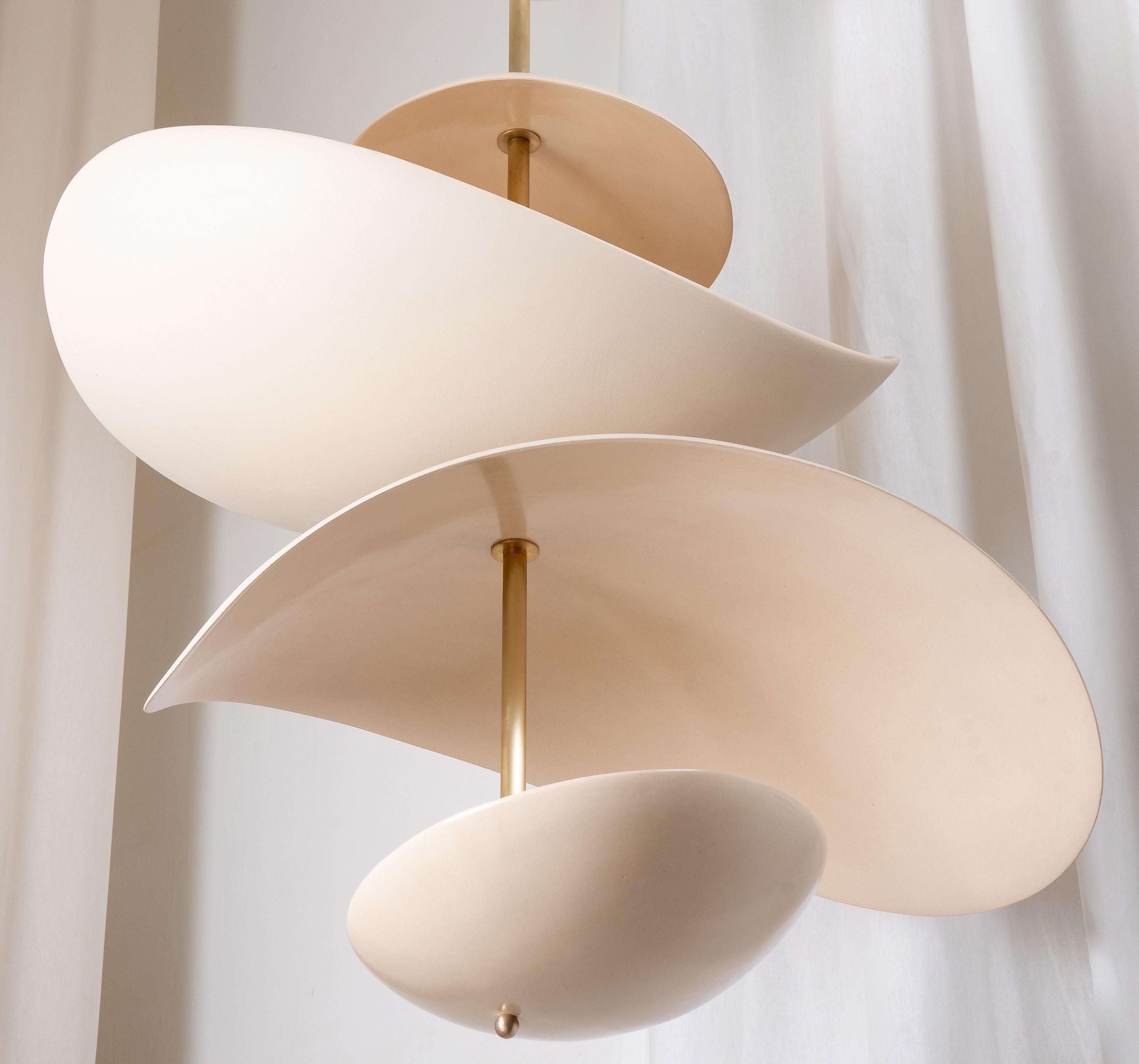 Post-Modern Double Selene Pendant Lamp by Elsa Foulon For Sale