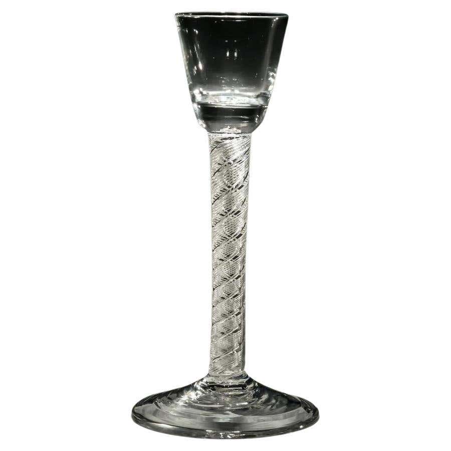 Double Series Air Twist Cordial Glass For Sale at 1stDibs