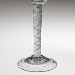 Double Series Air Twist Stem Georgian Wine Glass c1745