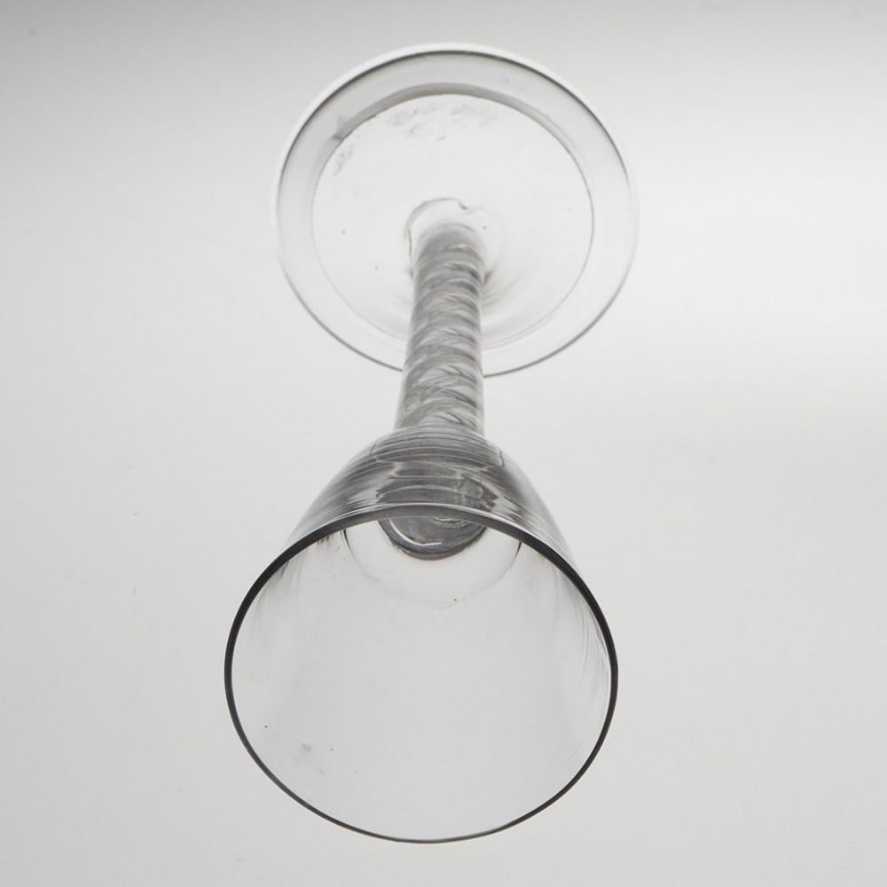 Double Series Air Twist Stem Georgian Wine Glass c1745 In Good Condition For Sale In Tunbridge Wells, GB