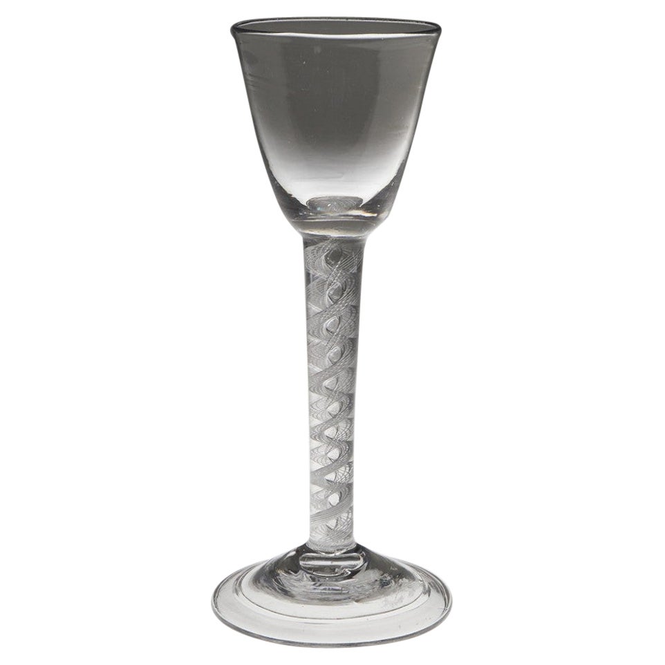 Verre à vin géorgien à pied torsadé de la série Double Air c1745