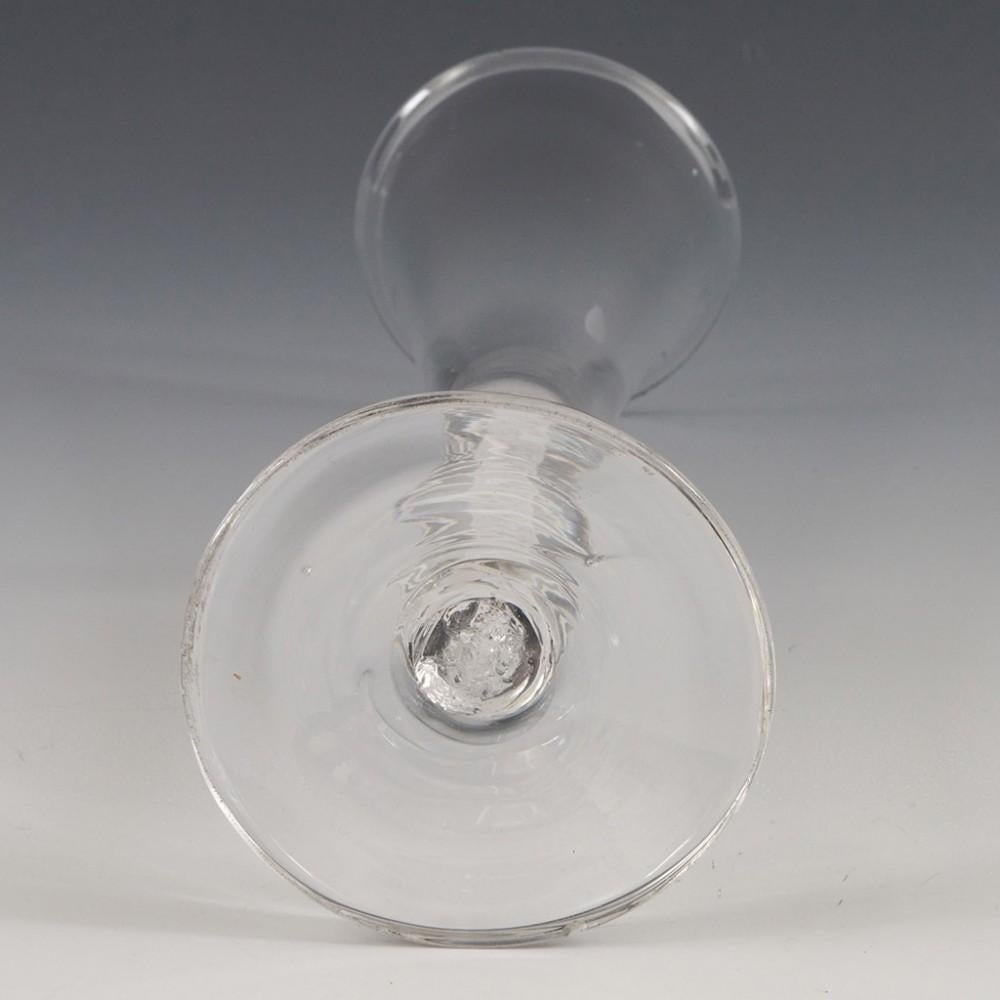 Double Series Opaque Twist Georgian Ratafia Glass, c1760 In Good Condition For Sale In Tunbridge Wells, GB