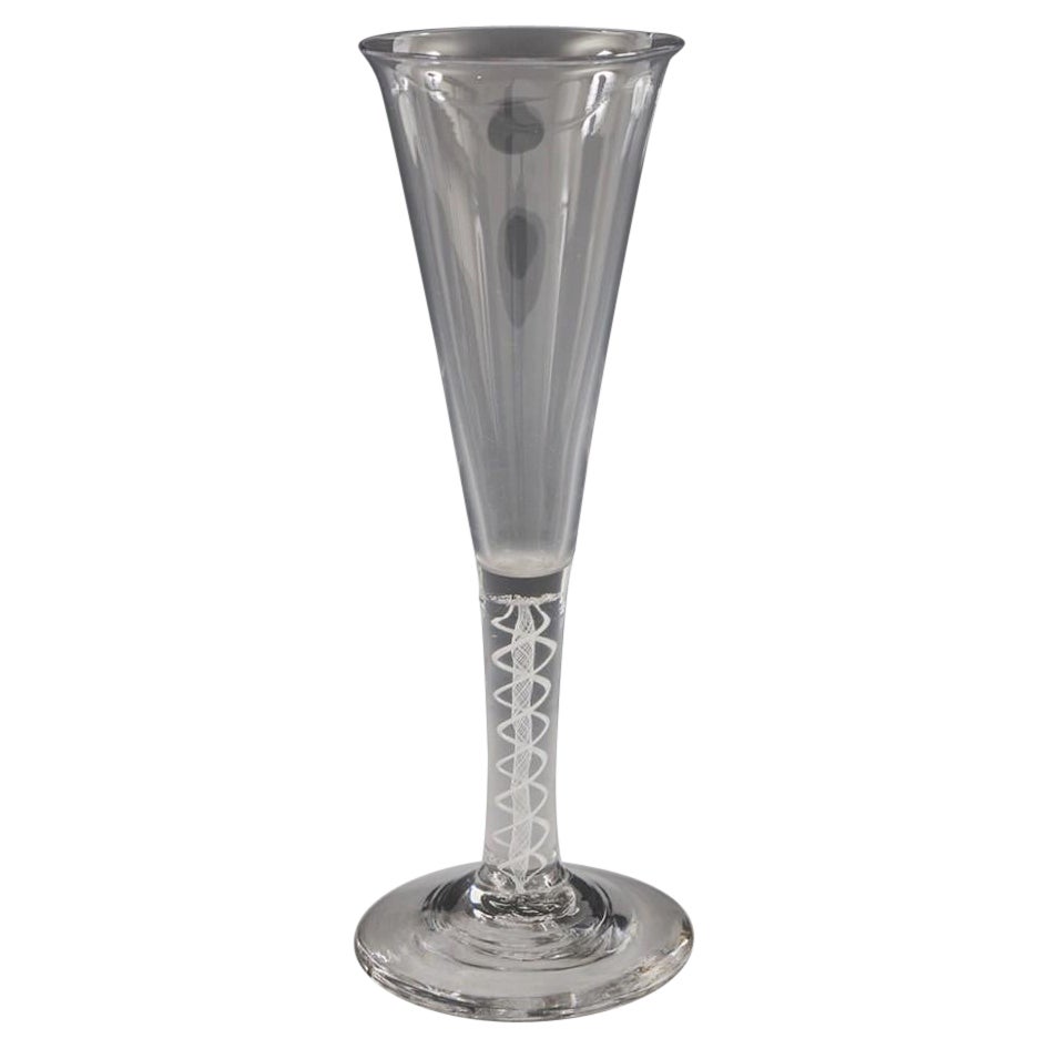 Verre Ratafia géorgien à double série opaque torsadé, vers 1760 en vente