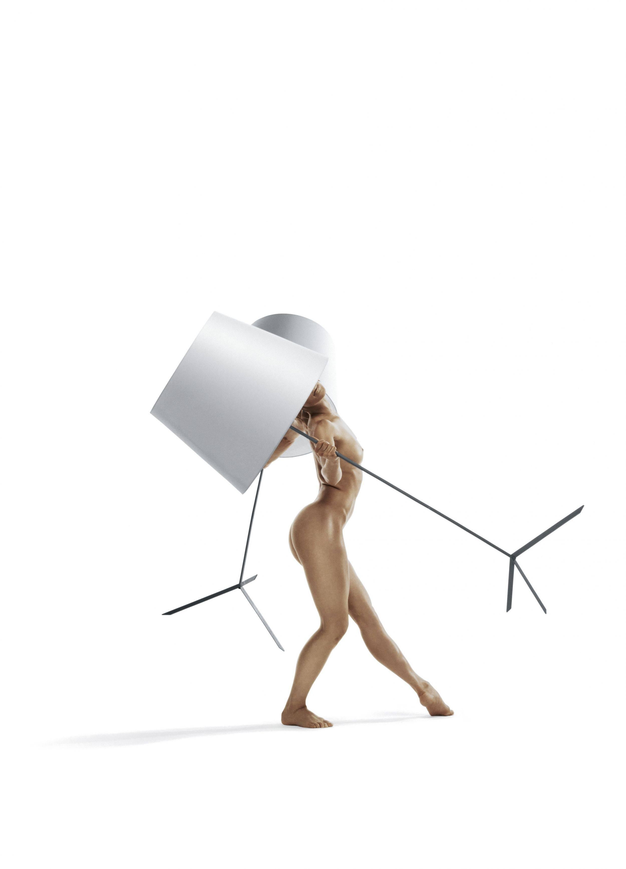 Double Shade Floor Lamp in Black or White by Marcel Wanders for Moooi In New Condition For Sale In Rhinebeck, NY