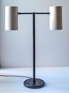 Double Shade Lacquered Metal Table Lamp by Greta von Nessen