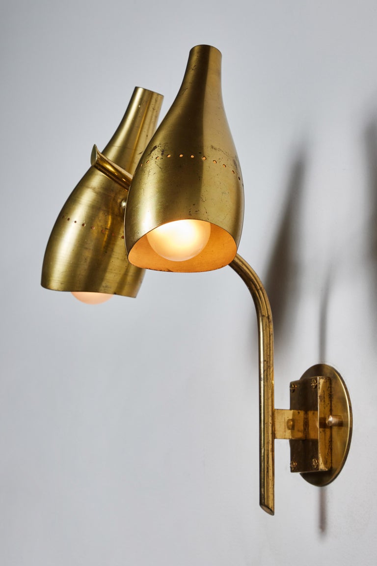 Italian Double Shade Sconce by Lumen For Sale