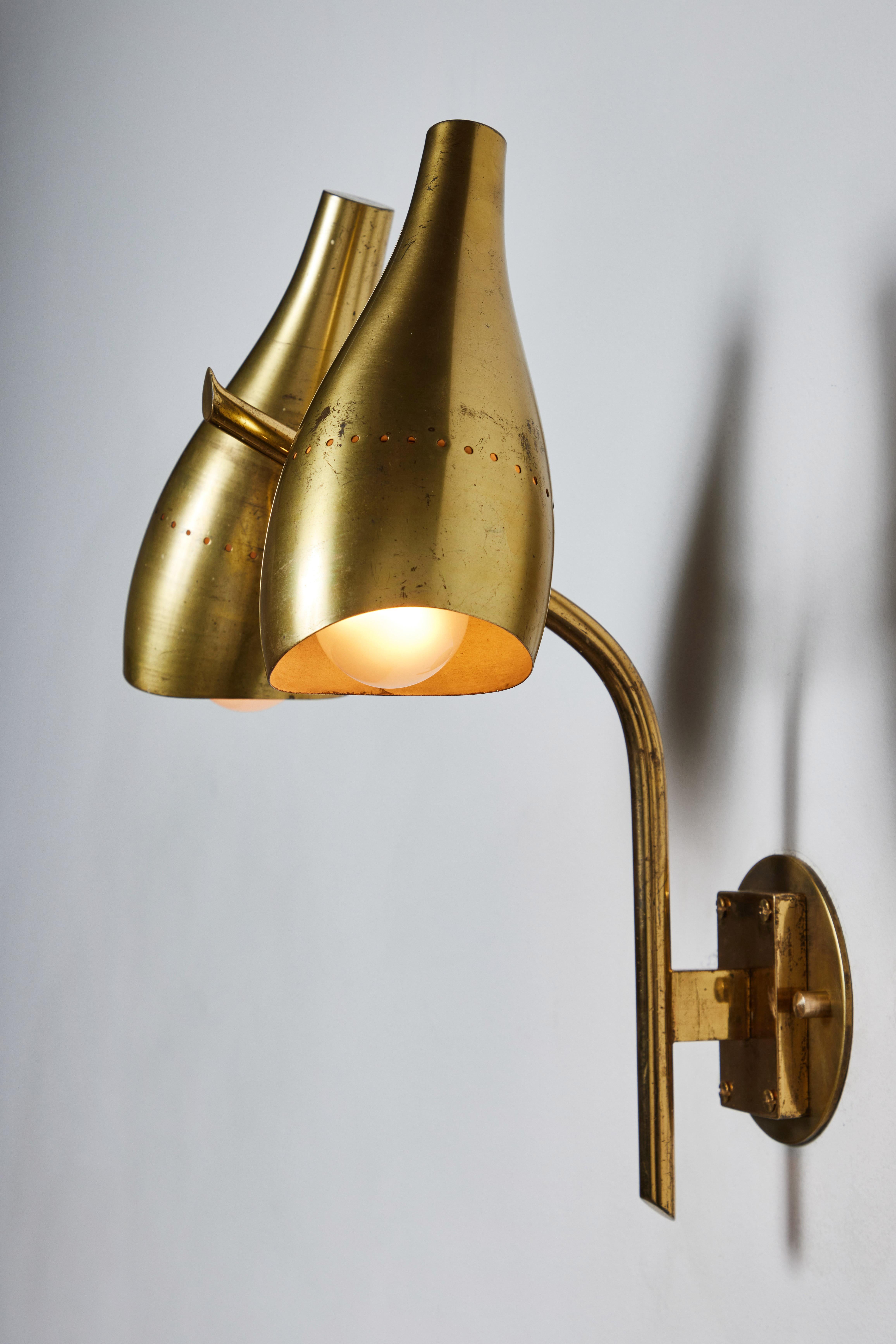 Italian Double Shade Sconce by Lumen For Sale