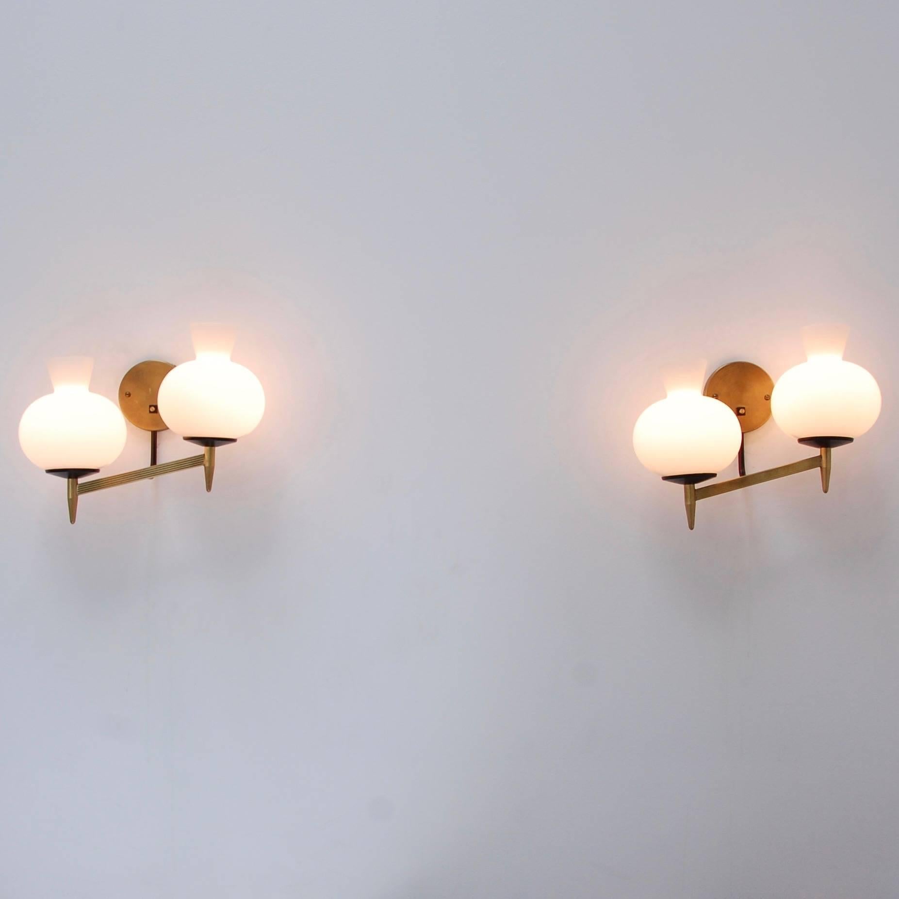 Brass Double Shade Sconces