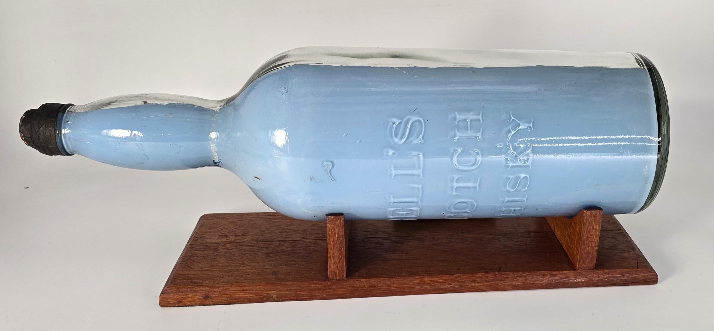 Double ship in a whiskey bottle, diorama, folk art design circa 1920 For Sale 4