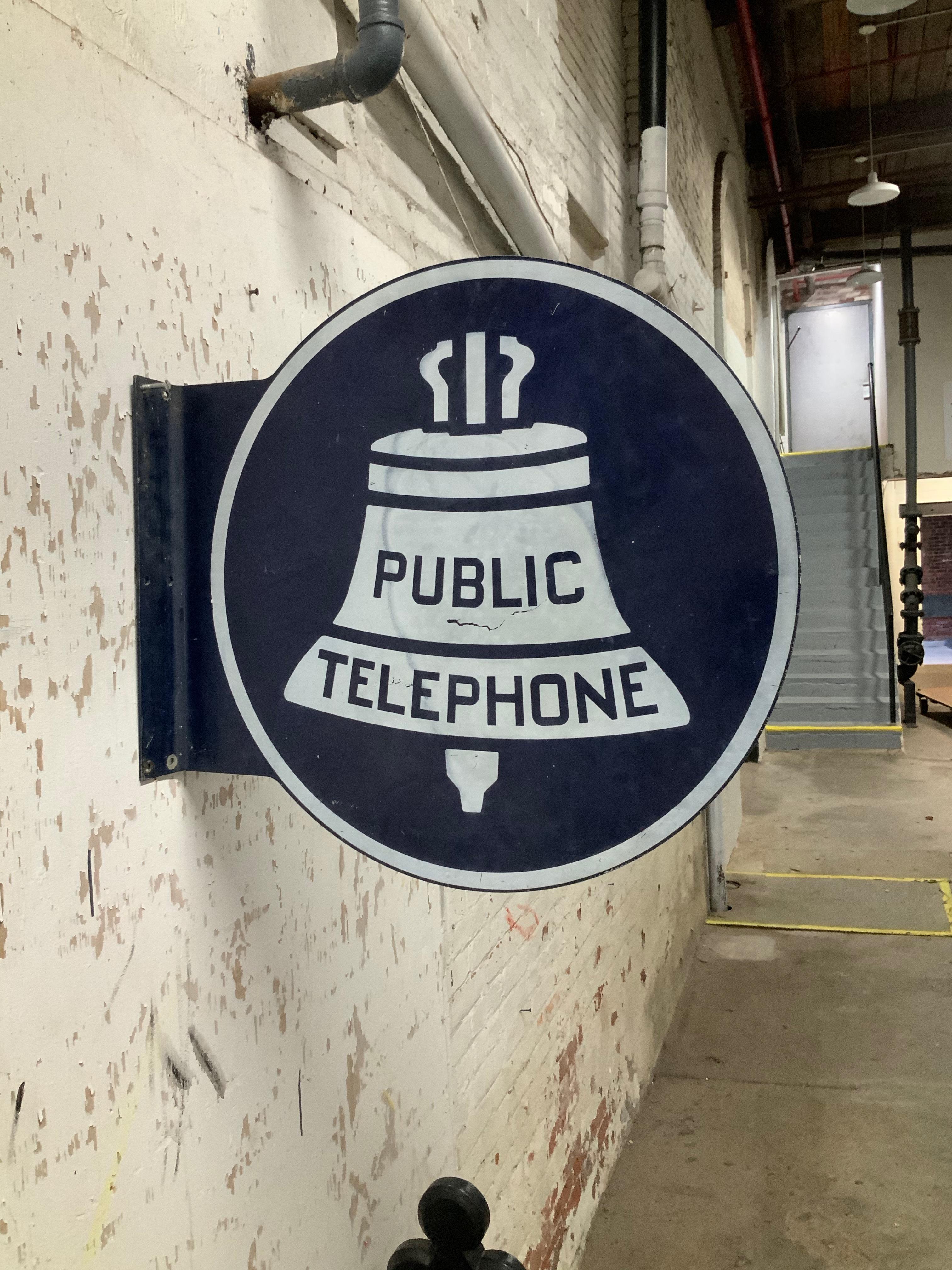 public telephone sign