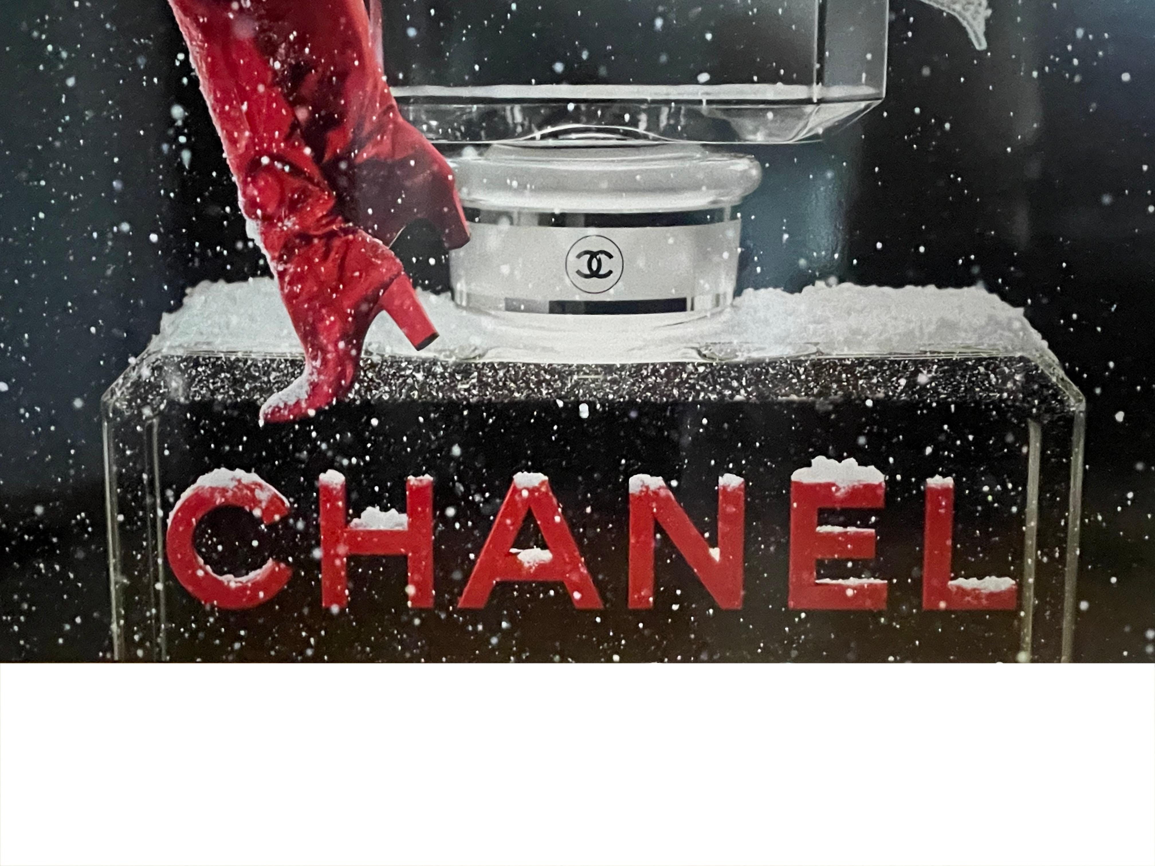 Modern Double-sided advertising sign “Chanel” For Sale
