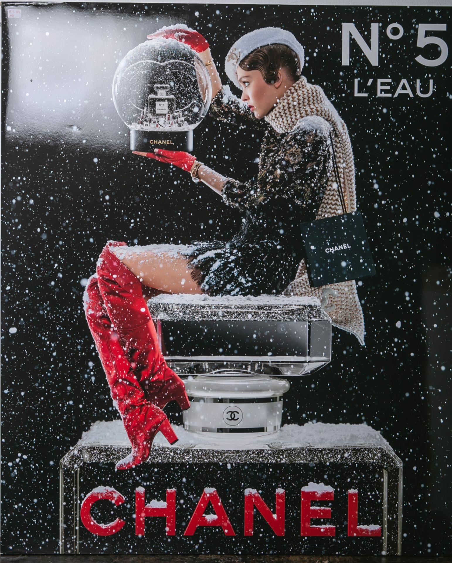 Acrylic Double-sided advertising sign “Chanel” For Sale