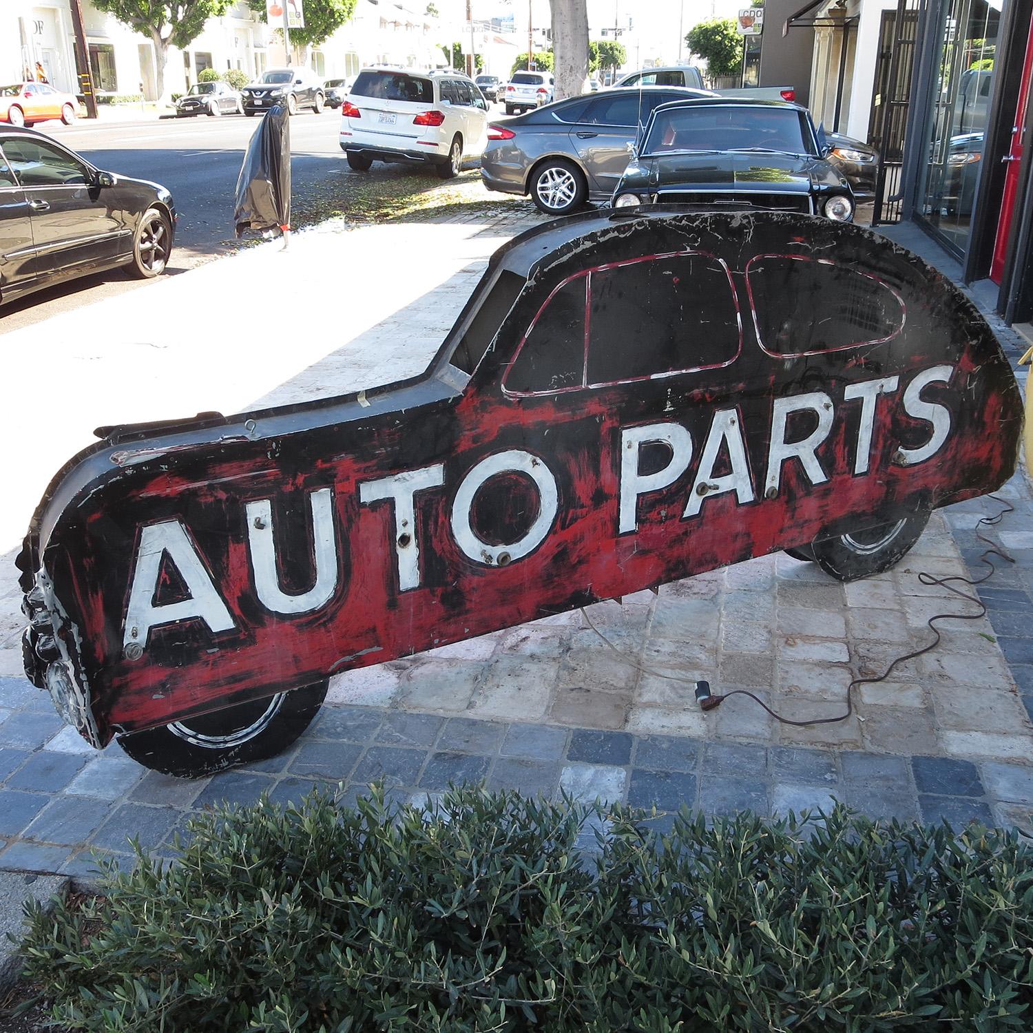 Hand-Painted Double Sided Auto Parts Neon Sign in Original Paint