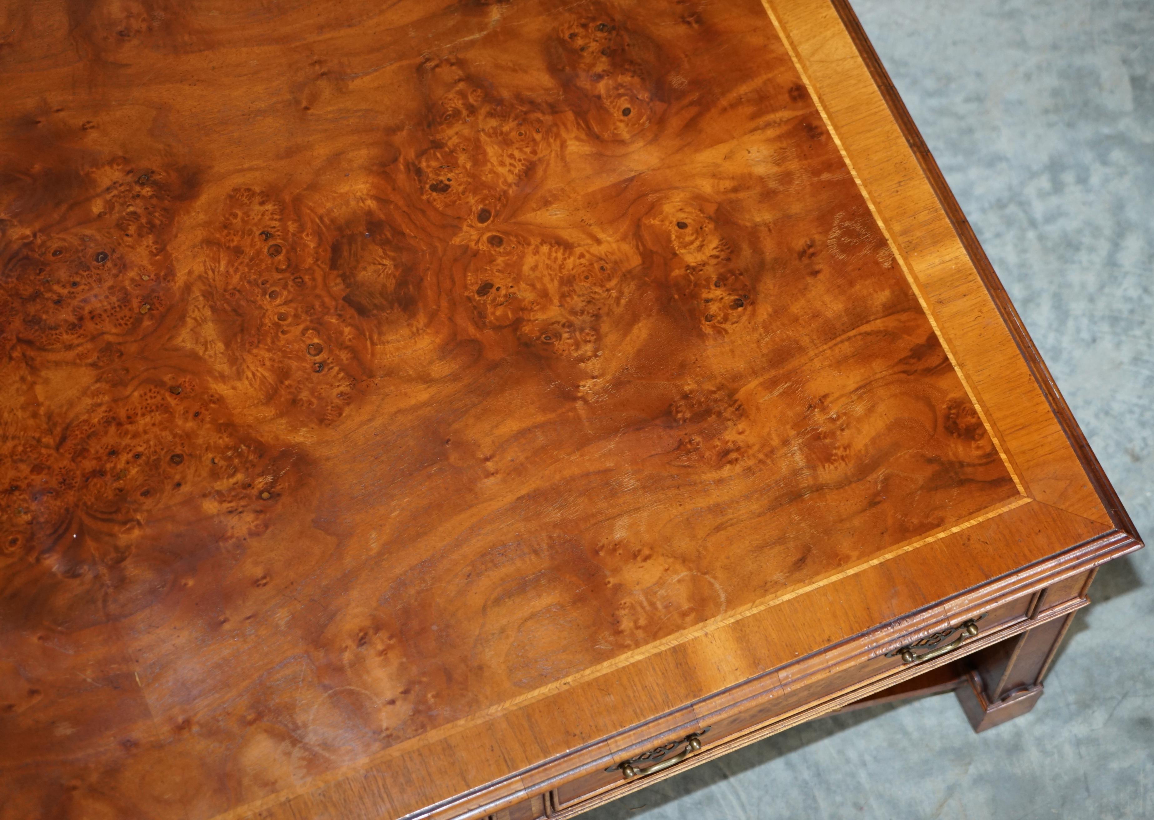 Double Sided Brights of Nettlebed Double Sided Burr Walnut & Elm Coffee Table 3